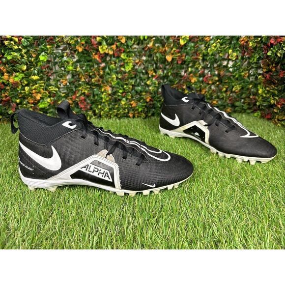 11 Nike Alpha Menace Varsity 3 Football Shoes Black CV0586-001 Lace Up Men’s 11 - Picture 4 of 8